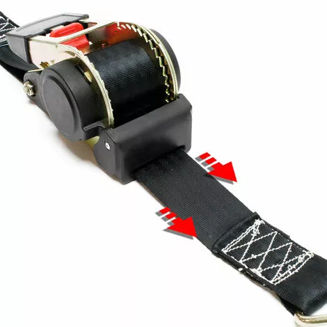 WILTEC Sangle D’arrimage 1,8m X 50mm Traction 750 DaN PES Crochet En Forme S Avec Tendeur à Cliquet 5 WILTEC Sangle D’arrimage 1,8m X 50mm Traction 750 DaN PES Crochet En Forme S Avec Tendeur à Cliquet – Image 5