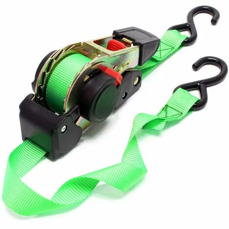 WILTEC Sangle D’arrimage 3,5m X 25mm Traction 320 DaN PES Crochet En Forme S Avec Tendeur à Cliquet 1 WILTEC Sangle D’arrimage 3,5m X 25mm Traction 320 DaN PES Crochet En Forme S Avec Tendeur à Cliquet