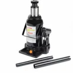 WILTEC Cric Bouteille Hydraulique 12T Vérin De Levage Avec Fonction Descente Lente, 215-400 Mm