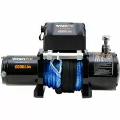 WinchPro - Treuil Électrique 12V 2700kg/6000lbs, 24m De Corde Synthétique En Dyneema, 2 Télécommandes (1 Sans Fil, 1 Câble), Idéal Pour Les Atv, Buggies, Remorques, Quads Et Bateaux -Treuil, cric, palan et accessoires Soldes Boutique 12557196 4