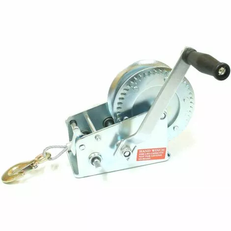 Varan Motors - H2500 Treuil Manuel à Manivelle 1100 / 2200kg Pour Remorque, Quad, Bateau Avec Cable De Ø4.8mm X 8m - Gris 3 Varan Motors - H2500 Treuil Manuel à Manivelle 1100 / 2200kg Pour Remorque, Quad, Bateau Avec Cable De Ø4.8mm X 8m - Gris – Image 3