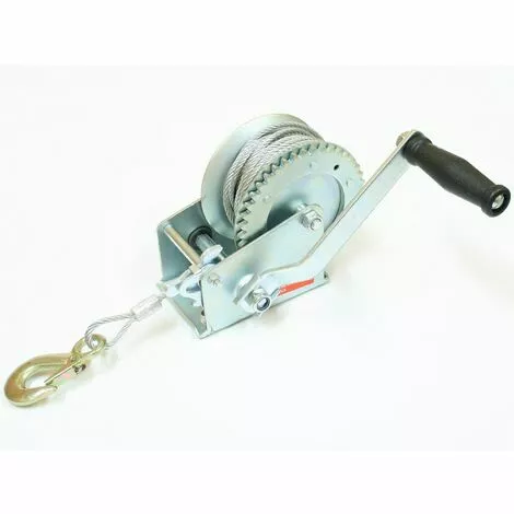 Varan Motors - H1200 Treuil Manuel à Manivelle 544/1088kg Pour Remorque, Quad, Bateau Avec Cable De Ø4.8mm X 10m - Gris 1 Varan Motors - H1200 Treuil Manuel à Manivelle 544/1088kg Pour Remorque, Quad, Bateau Avec Cable De Ø4.8mm X 10m - Gris