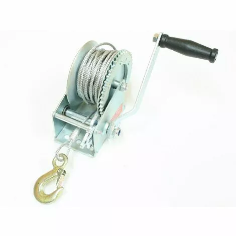 Varan Motors - H1200 Treuil Manuel à Manivelle 544/1088kg Pour Remorque, Quad, Bateau Avec Cable De Ø4.8mm X 10m - Gris 3 Varan Motors - H1200 Treuil Manuel à Manivelle 544/1088kg Pour Remorque, Quad, Bateau Avec Cable De Ø4.8mm X 10m - Gris – Image 3