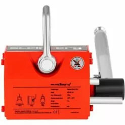 STEINBERG Aimant Levage Permanent Néodyme Lifting Magnet Porteur Magnétique Levier 100kg - Rouge -Treuil, cric, palan et accessoires Soldes Boutique 13814277 4