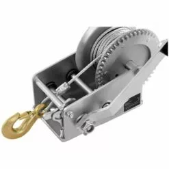 MSW Treuil Manuel Bateau Treuil Anti-Retour 1130 - 2800 Kg Cliquet Câble Acier 10 M - Argent -Treuil, cric, palan et accessoires Soldes Boutique 13814912 3