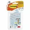 COMMAND 17200CLR PAQUET DE 16 LANGUETTES ADHÉSIVES DOUBLE FACE EN 3 TAILLES TRANSPARENT