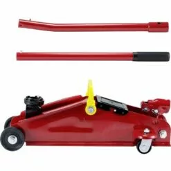 Cric Rouleur Basetech 2 T Hauteur De Travail: 13.5 - 34 Cm - Rouge, Noir -Treuil, cric, palan et accessoires Soldes Boutique 14829389 3