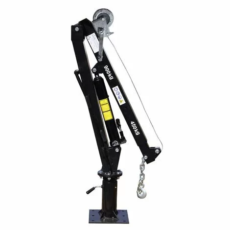 WILTEC Grue De Levage Pick Up Rabattable Charge De 900kg Tête Pivotante à 360° & Treuil Socle Solide 2 WILTEC Grue De Levage Pick Up Rabattable Charge De 900kg Tête Pivotante à 360° & Treuil Socle Solide – Image 2