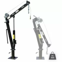 BIGB Grue De Levage Hydraulique Rotative à 360 Avec Treuil - 500 Kg