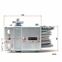 WILTEC Treuil à Câble Manuel De Halage Charge Max. 550kg 10m Rapport De Transmision 4.1:1 Bateau Auto -Treuil, cric, palan et accessoires Soldes Boutique 1585696 5