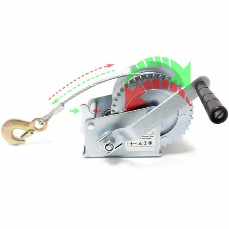 WILTEC Treuil à Câble Manuel De Halage Charge Max. 900kg 10m Rapport De Transmision 4.1 8:1 Bateau Auto 4 WILTEC Treuil à Câble Manuel De Halage Charge Max. 900kg 10m Rapport De Transmision 4.1 8:1 Bateau Auto – Image 4