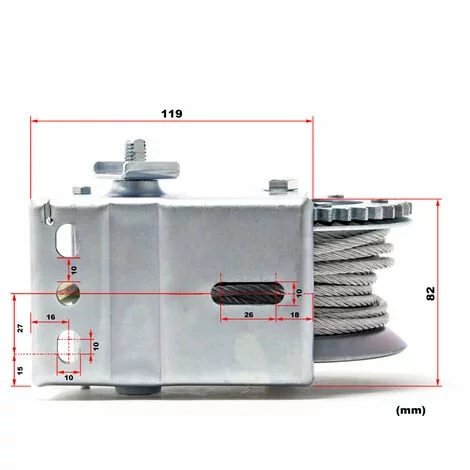 WILTEC Treuil à Câble Manuel De Halage Charge Max. 350kg 10m Rapport De Transmision 3.2:1 Bateau Auto 5 WILTEC Treuil à Câble Manuel De Halage Charge Max. 350kg 10m Rapport De Transmision 3.2:1 Bateau Auto – Image 5