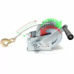 WILTEC Treuil à Câble Manuel De Halage Charge Max. 1100kg 8m Rapport De Transmision 4.1 8:1 Bateau Auto -Treuil, cric, palan et accessoires Soldes Boutique 1585709 4