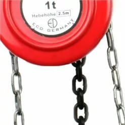 ECD GERMANY Palan Chaîne Mécanique Treuil 1T 1000Kg Manuel à Chaîne Crochet De Levage 2,5m -Treuil, cric, palan et accessoires Soldes Boutique 15928611 3