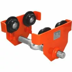 ECD GERMANY Chariot Mécanique Roulant Porte Palan Chariot à Poutre 2 Tonnes 2000kg 66-220 Mm