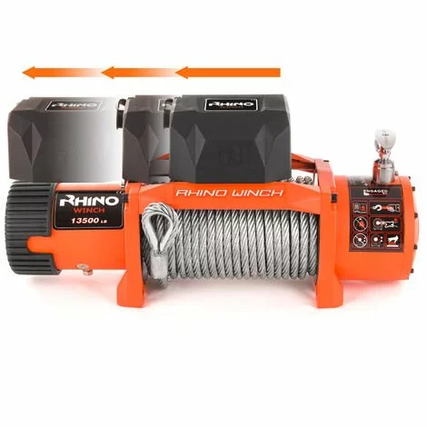 Rhino Winch Treuil électrique RHINO 13500lb / 6125kg 24v - Câble D'acier Avec Télécommande Sans Fil - Garantie 2 Ans 2 Rhino Winch Treuil électrique RHINO 13500lb / 6125kg 24v - Câble D'acier Avec Télécommande Sans Fil - Garantie 2 Ans – Image 2