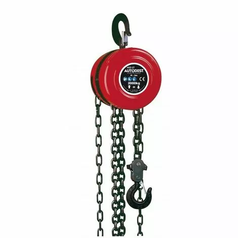 Palan Mecanique A Chaine, Capacité 2 Tonnes, Hauteur De Levage 2.5 M - AUTOBEST 1 Palan Mecanique A Chaine, Capacité 2 Tonnes, Hauteur De Levage 2.5 M - AUTOBEST