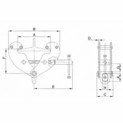 Pince à Poutre 2 Tonnes MW-Tools BKL2 -Treuil, cric, palan et accessoires Soldes Boutique 1688416 3