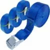 PrimeMatik - Lot De 4 Sangles D'arrimage Avec Boucle De 2,5m X 25mm 250Kg, Couleur Bleue