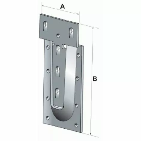 SIMPSON Etrier à Queue D'aronde ETSN En Acier Galvanisé Longueur 130 Mm Largeur 65 Mm Sachet D'un Ensemble Mâle-femmelle 2 SIMPSON Etrier à Queue D'aronde ETSN En Acier Galvanisé Longueur 130 Mm Largeur 65 Mm Sachet D'un Ensemble Mâle-femmelle – Image 2