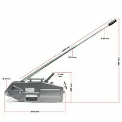 WILTEC Treuil à Câble 3200kg Max. Palan 20m Ø 16mm Goupille Cisaillement Crochet Charge Levage Traction -Treuil, cric, palan et accessoires Soldes Boutique 19216855 4