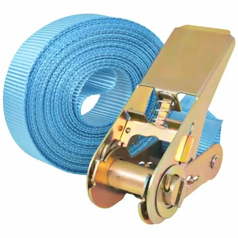 YOUTHUP Sangle D’arrimage 4 Pcs 0,8 Tonne 6 M X 25 Mm Bleu 2 YOUTHUP Sangle D’arrimage 4 Pcs 0,8 Tonne 6 M X 25 Mm Bleu – Image 2