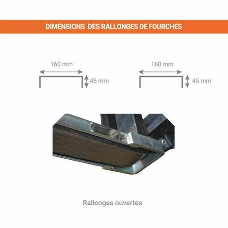 APPAREIL DE LEVAGE - MATISERE Rallonges De Fourches Ouvertes Pour Chariot élévateur - Dimensions : 2000x150mm - EXOG20/150 3 APPAREIL DE LEVAGE - MATISERE Rallonges De Fourches Ouvertes Pour Chariot élévateur - Dimensions : 2000x150mm - EXOG20/150 – Image 3