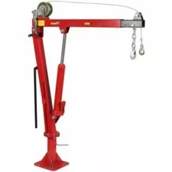 EQUIPEMENT EXPRESS SICOBA Grue Hydraulique De Levage Pliable Pivotante 0,9T Hayon Pick Up Avec Bras Reglable 360° + Treuil