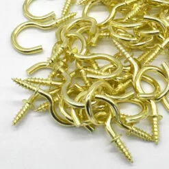 DEVENIRRICHE Crochets De Plafond Plaqués En Laiton 50PCS Cups Crochets à Vis 7/8 Pouces -Treuil, cric, palan et accessoires Soldes Boutique 23539385 3