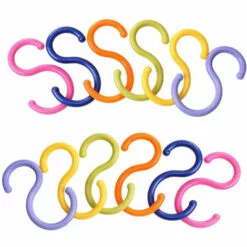 DEVENIRRICHE Crochet En Plastique Polyvalent En Forme De S Lot De 12