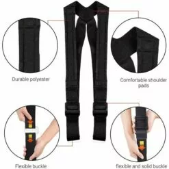 QDRECLOD Sangle Déménagement, Bretelles De Levage, Système De Levage Et De Déplacement De 2 Personnes Avec Coussin, Déplacez, Transportez Et Sécurisez Facilement Des Meubles, Objet Lourd Jusqu'à 200KG - Noir -Treuil, cric, palan et accessoires Soldes Boutique 24213725 3