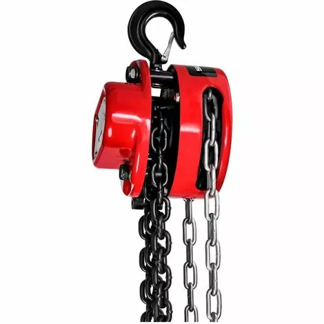 Palan à Chaîne Manuel De Levage Steinberg Capacité De Charge 1000kg 12m Chaîne G80 Acier - Rouge 3 Palan à Chaîne Manuel De Levage Steinberg Capacité De Charge 1000kg 12m Chaîne G80 Acier - Rouge – Image 3