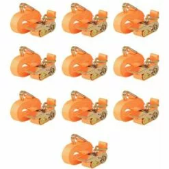 ASUPERMALL Sangle D’arrimage 10 Pcs 0,4 Tonne 6 M X 25 Mm Orange -Treuil, cric, palan et accessoires Soldes Boutique 26483560 4