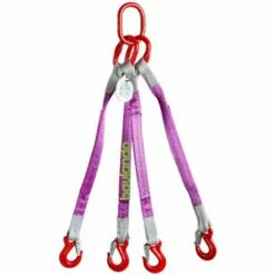 TRIZERATOP Elingue Sangle Ronde à 4 Brins 2100 Kg 1 Mètres Crochet à Oeillet