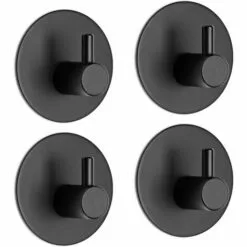 BETTERLIFE Crochet Porte-serviettes 4 Pièces Le Crochet Mural Porte-serviettes Est En Acier Inoxydable, Le Maximum Est De 8 Kg, Pas De Perçage, Antirouille, Idéal Pour La Salle De Bain, Les Toilettes Et La Cuisine