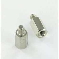 VIS EXPRESS ENTRETOISE HEXAGONAL MALE/FEMELLE 5X8 FILETEE SUR 6 M3/3.5 LAITON NICKELE | Conditionnement: 200 Pieces