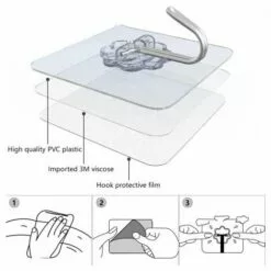 BETTERLIFE Crochets 32pace, Crochet Porte-serviettes Autocollant, Maximum 8 Kg, Crochet Adhésif Transparent Non Perforé, Crochet Cuisine Salle De Bain -Treuil, cric, palan et accessoires Soldes Boutique 27228465 4