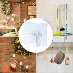 BETTERLIFE Crochets 32pace, Crochet Porte-serviettes Autocollant, Maximum 8 Kg, Crochet Adhésif Transparent Non Perforé, Crochet Cuisine Salle De Bain -Treuil, cric, palan et accessoires Soldes Boutique 27228465 5