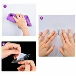 BETTERLIFE Crochet En Viscose, Pas De Perçage, Velcro Transparent, Crochet De Cuisine, Crochet à Vêtements, Crochet En Plastique, étanche, Détachable - Convient à La Cuisine, à La Salle De Bain (maximum 5 Kg, 6 Pièces) 7 BETTERLIFE Crochet En Viscose, Pas De Perçage, Velcro Transparent, Crochet De Cuisine, Crochet à Vêtements, Crochet En Plastique, étanche, Détachable - Convient à La Cuisine, à La Salle De Bain (maximum 5 Kg, 6 Pièces) -Treuil, cric, palan et accessoires Soldes Boutique 27228473 3