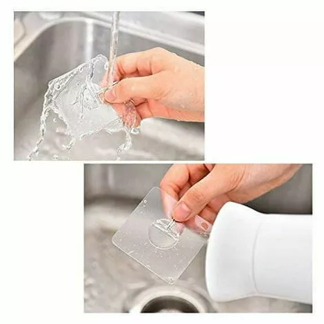 BETTERLIFE Crochet En Viscose, Pas De Perçage, Velcro Transparent, Crochet De Cuisine, Crochet à Vêtements, Crochet En Plastique, étanche, Détachable - Convient à La Cuisine, à La Salle De Bain (maximum 5 Kg, 6 Pièces) 4 BETTERLIFE Crochet En Viscose, Pas De Perçage, Velcro Transparent, Crochet De Cuisine, Crochet à Vêtements, Crochet En Plastique, étanche, Détachable - Convient à La Cuisine, à La Salle De Bain (maximum 5 Kg, 6 Pièces) – Image 4