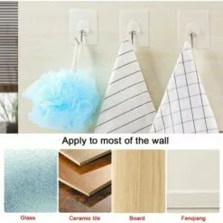 BETTERLIFE Crochets16, Auto-adhésifs En Viscose Transparente Crochet à Serviette Crochet Mural (7,2 Cm X 7,2 Cm) Pour Les Tentures Murales Et Les Supports De Plafond De Cuisine Et De Salle De Bain, 22 Lb / 10 Kg -Treuil, cric, palan et accessoires Soldes Boutique 27228478 3