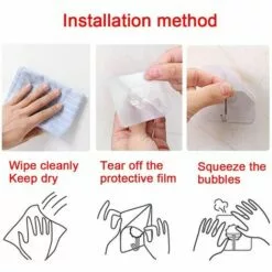 BETTERLIFE Crochets16, Auto-adhésifs En Viscose Transparente Crochet à Serviette Crochet Mural (7,2 Cm X 7,2 Cm) Pour Les Tentures Murales Et Les Supports De Plafond De Cuisine Et De Salle De Bain, 22 Lb / 10 Kg -Treuil, cric, palan et accessoires Soldes Boutique 27228478 4