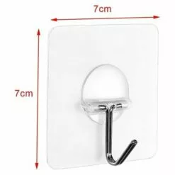 BETTERLIFE Crochets16, Auto-adhésifs En Viscose Transparente Crochet à Serviette Crochet Mural (7,2 Cm X 7,2 Cm) Pour Les Tentures Murales Et Les Supports De Plafond De Cuisine Et De Salle De Bain, 22 Lb / 10 Kg -Treuil, cric, palan et accessoires Soldes Boutique 27228478 5