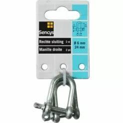 Manille Droite Sencys Acier Gris Ø6x14mm 2pcs