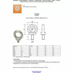 VIS EXPRESS VIS A ANNEAU M8 INOX A4 | Conditionnement: Unitaire -Treuil, cric, palan et accessoires Soldes Boutique 28033674 3