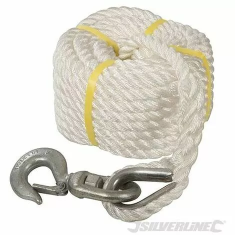 SILVERLINE Corde à Poulie Manuelle Avec Crochet, 20 M X 18 Mm, 20 M X 18 Mm 1 SILVERLINE Corde à Poulie Manuelle Avec Crochet, 20 M X 18 Mm, 20 M X 18 Mm