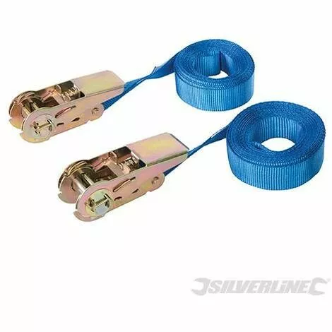 SILVERLINE Sangles D’arrimage Sans Fin à Cliquet, 2 Pcs, 5 M X 25 Mm - Testé 250 Kg, Rupture 500 Kg, 5 M X 25 Mm - Testé 250 Kg. Rupture 500 Kg 1 SILVERLINE Sangles D’arrimage Sans Fin à Cliquet, 2 Pcs, 5 M X 25 Mm - Testé 250 Kg, Rupture 500 Kg, 5 M X 25 Mm - Testé 250 Kg. Rupture 500 Kg