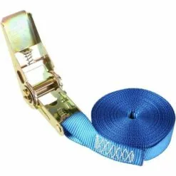 FIXKIT 10 PCS Sangle De Serrage à Cliquet Monobloc En Polyester Et Acier, CE (25mm X 6m, 800kg, Bleu) -Treuil, cric, palan et accessoires Soldes Boutique 28196310 3