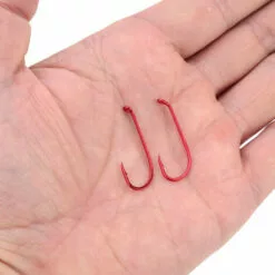 ASUPERMALL 25Pcs En Acier Au Carbone Rouge Double Dos Poignarde Crochet De Manivelle Accessoires De Peche -Treuil, cric, palan et accessoires Soldes Boutique 28756285 4