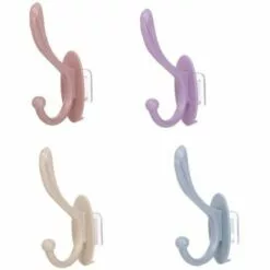 BETTERLIFE Crochet Adhésif Solide Pour Salle De Bain, Crochet à Vêtements, Crochet à Serviette De Salle De Bain, Autocollant Adhésif Perforé Sans Mur, Crochet Mural Derrière La Porte